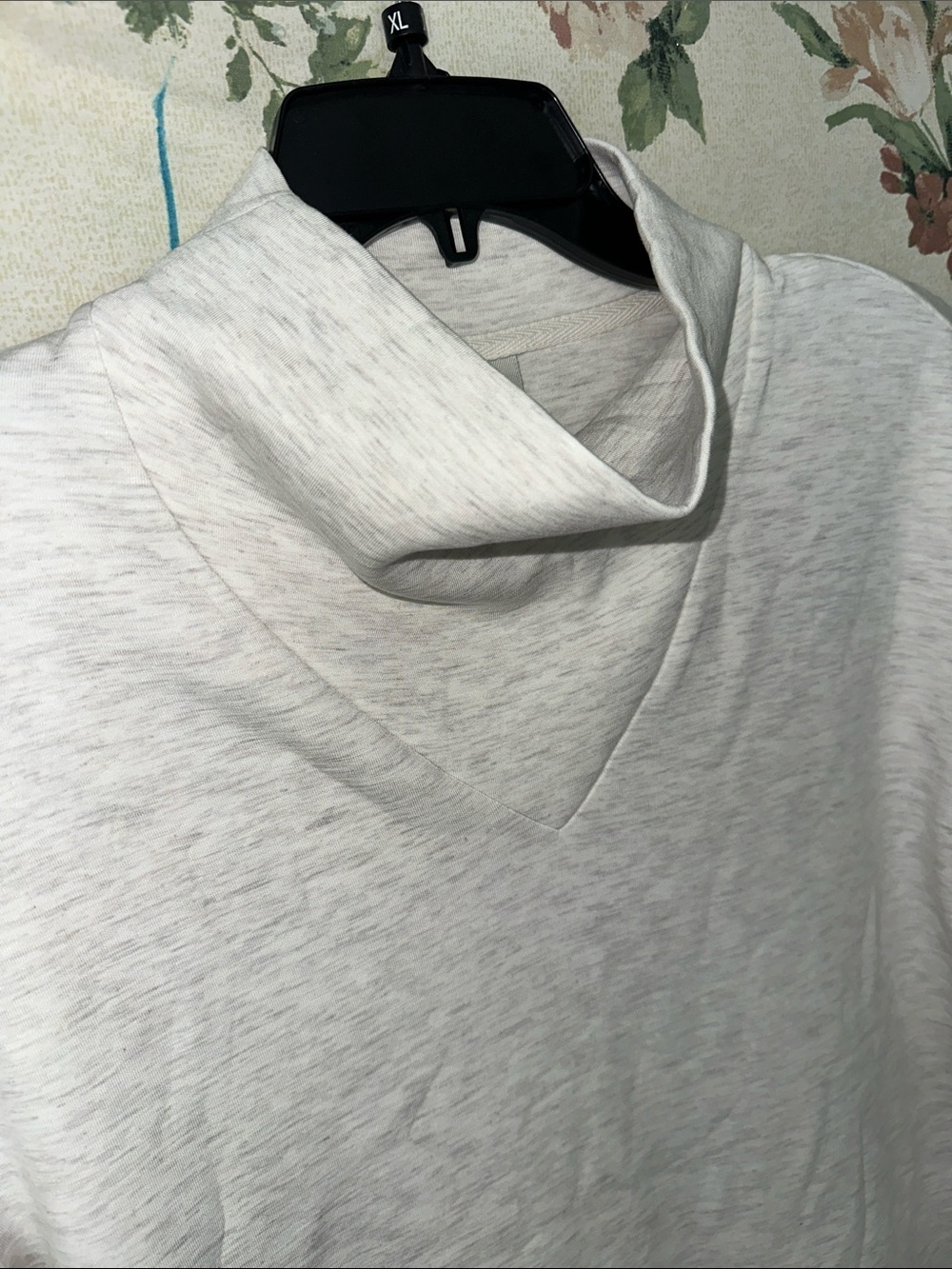 Varley Oatmeal Drawstring Mock Neck Sweatshirt - Picture 4 of 7